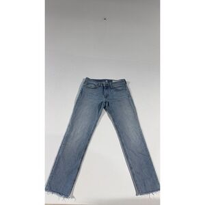 Rag & Bone Womens Light Wash Frayed Hem Jeans Size 24 Light Blue Denim